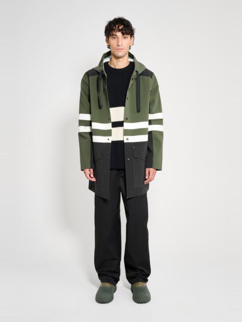 Nockeby Raincoat Black/Green/White
