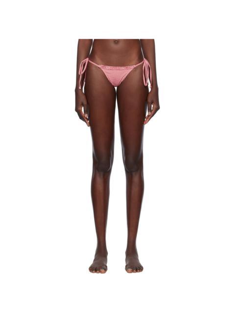 Red & White Divine Skimpy String Bikini Bottom