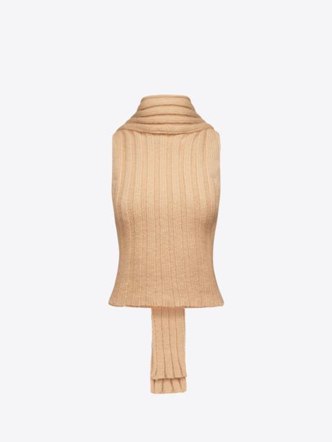 SLEEVELESS TWISTED KNIT TOP