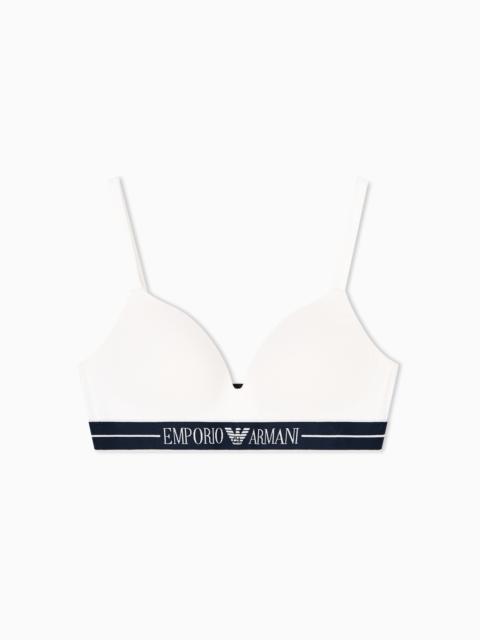 ASV ORGANIC-COTTON, PADDED TRIANGLE BRA WITH LOGO UNDERBAND
