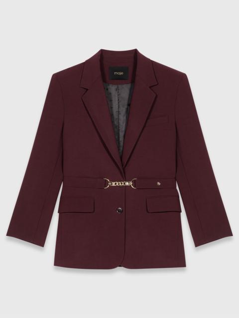 Belted suit jacket