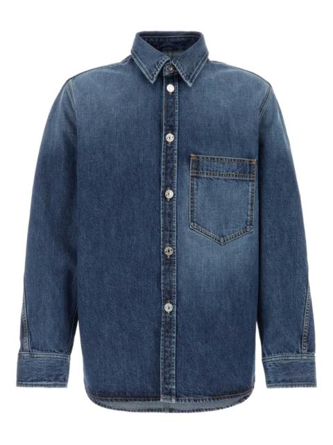chest-pocket denim shirt