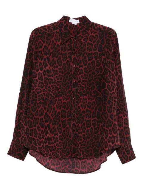 leopard-print buttoned shirt