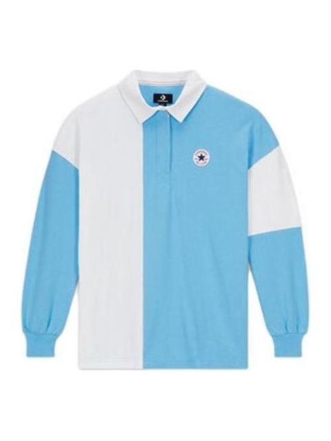 (WMNS) Converse Retro Rugby Shirt 'Light Blue White' 10025192-A01