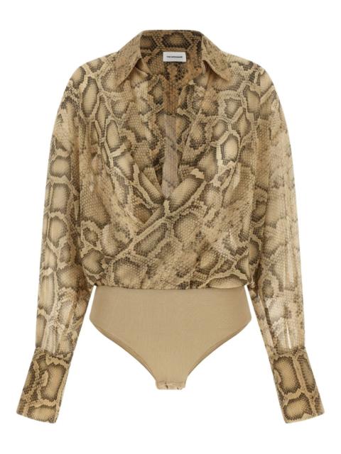 Paloma python-print bodysuit