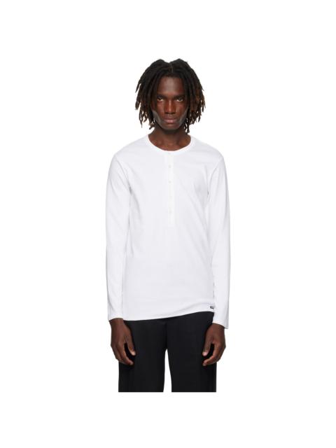 White Cotton Henley