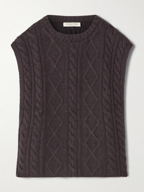 Cable-knit Cashmere Tank