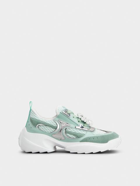 Viv' o the Run Sneakers in leather and fabric