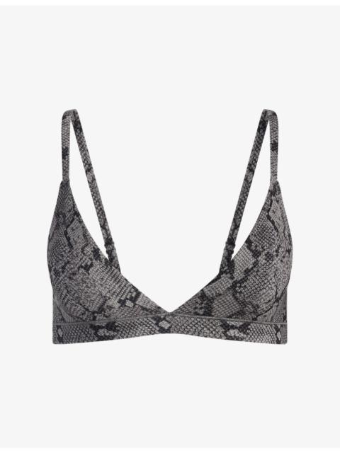 Fits Everybody Snake-Print Triangle Bralette