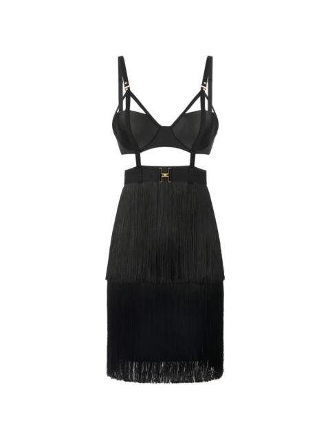 fringed mini dress
