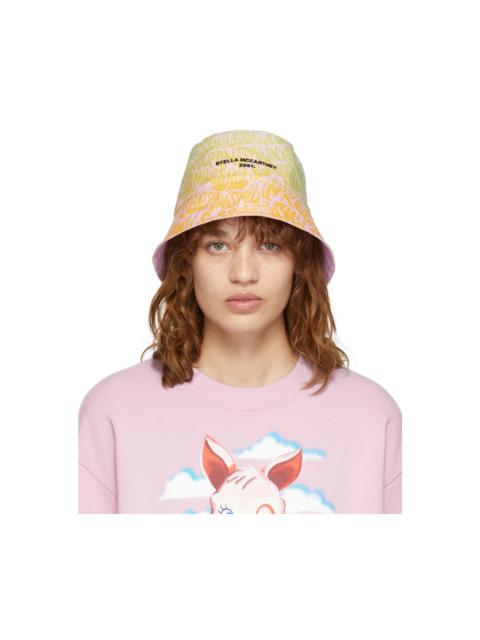 Reversible Pink & Multicolor Cotton Bucket Hat