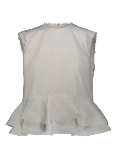 flounce raw-finish blouse