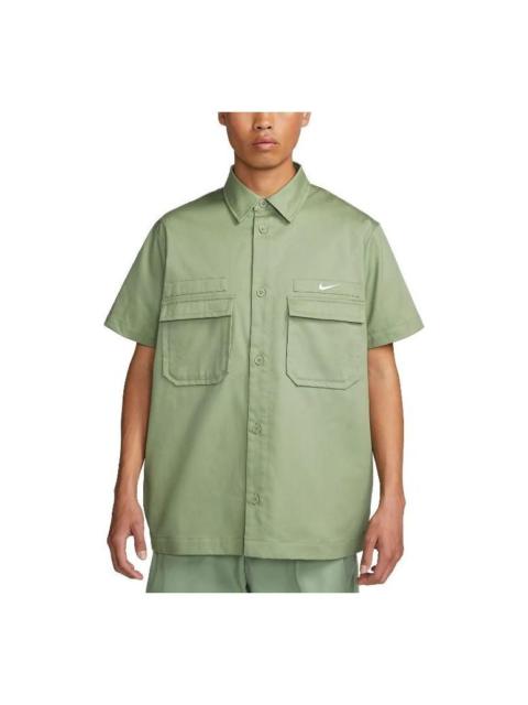 Nike Life Woven Military Button-Down Shirt 'Green' DX3341-386
