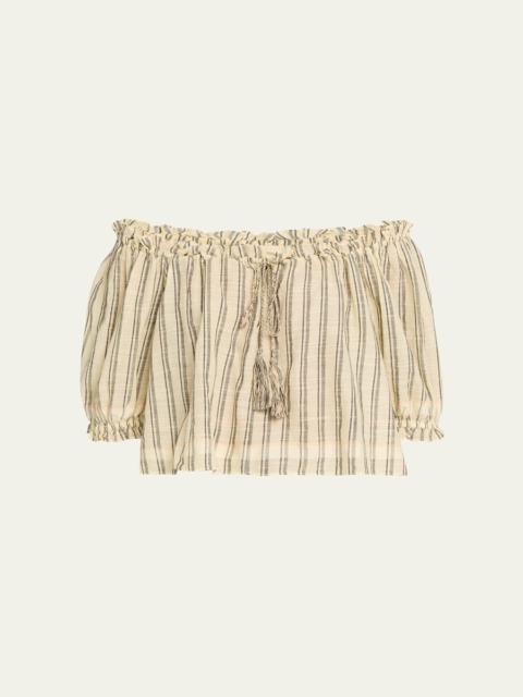 Paros Stripe Coverup Top