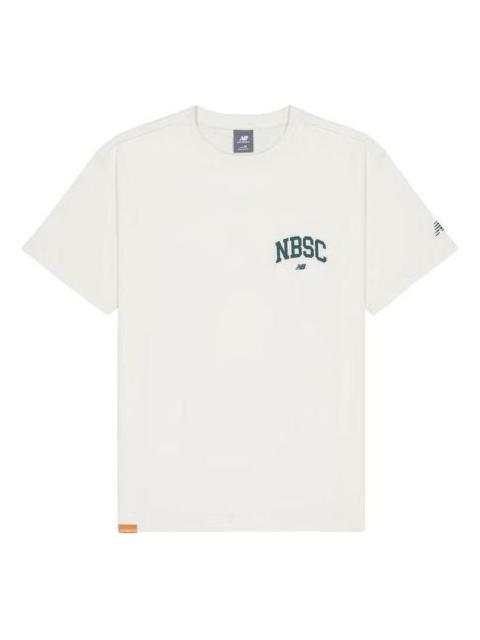 New Balance Small NBSC Graphic T-Shirt 'White Green' AMT42331-CIC