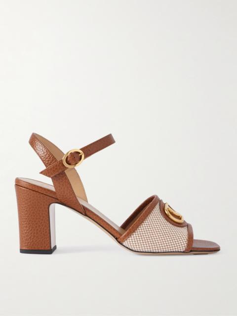 Vlogo 75 Textured-leather And Canvas Sandals