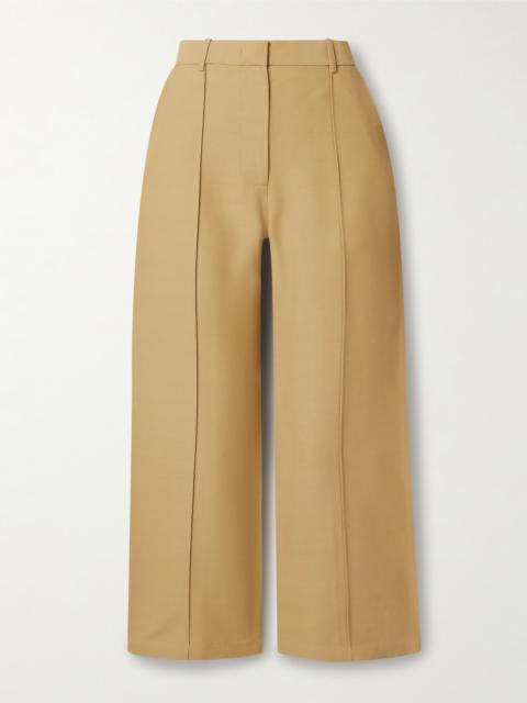 Cropped Woven Straight-leg Pants