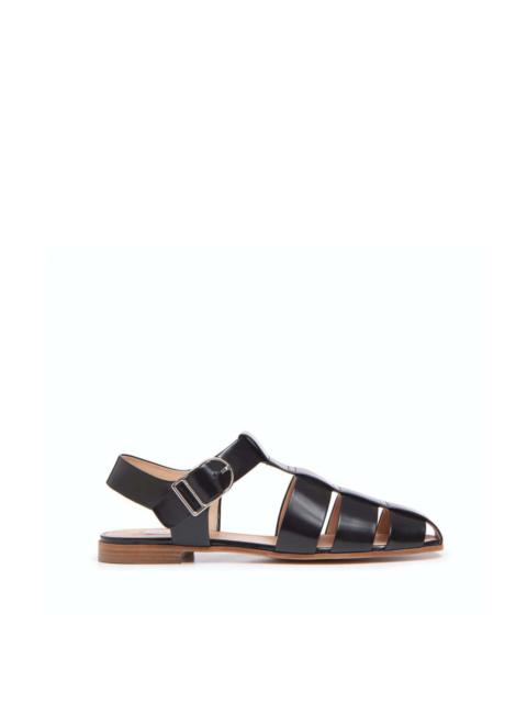 Lynn Sandal in Black Leather