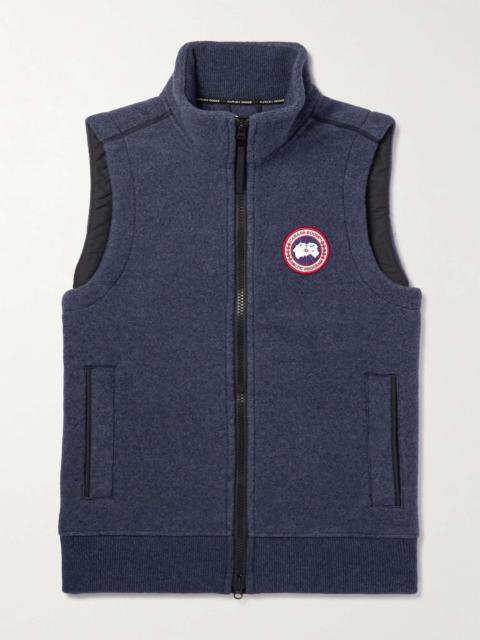 Mersey Logo-Appliquéd Wool-Blend Fleece Gilet