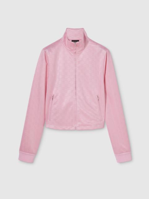 GG jersey jacquard zip jacket