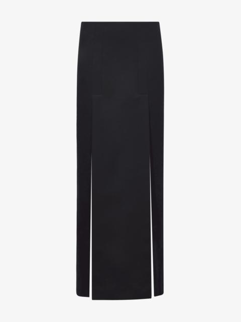 Wool Felt Slit Skirt