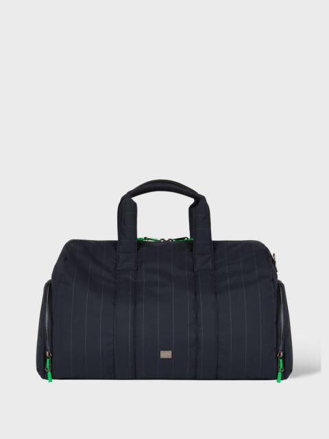 Navy Nylon Pinstripe Day Holdall
