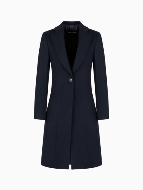 Pure cashmere single-breasted coat