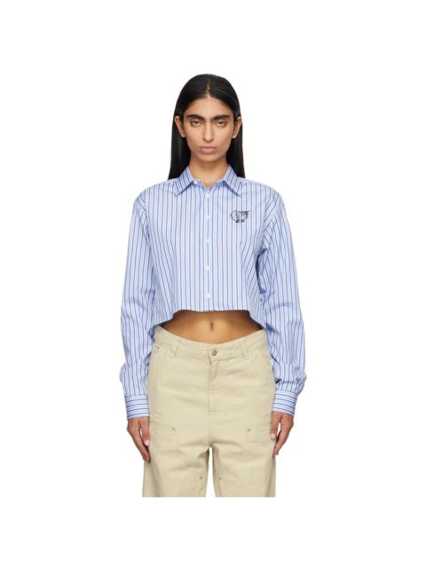 Blue Cropped Shirt