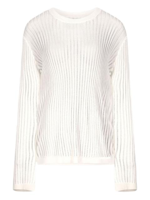 Hedora semi-sheer ribbed jumper