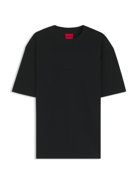 WAFFLE-STRUCTURED T-SHIRT IN COTTON