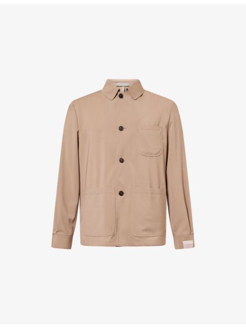 Patch-Pocket Wool Chore Jacket
