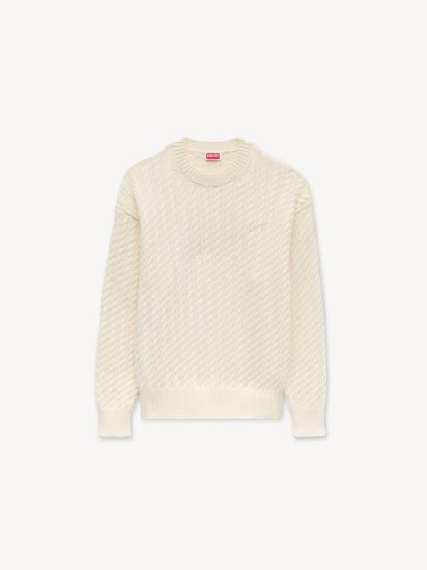'KENZO Signature' embroidered knit jumper