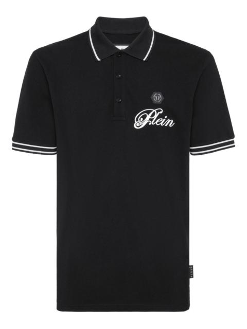 logo-detail polo shirt