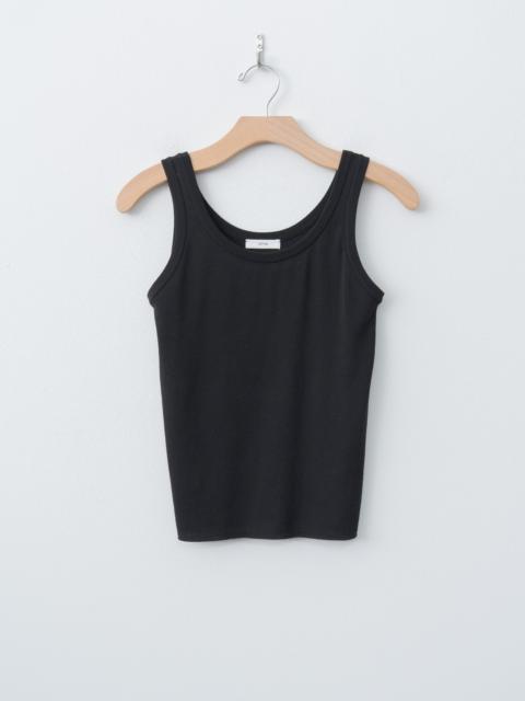 Fresca Circular Rib Tanktop - Black