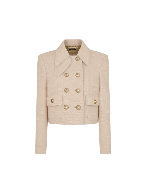 VIRGIN WOOL BOUCLE' CHASSEUR JACKET