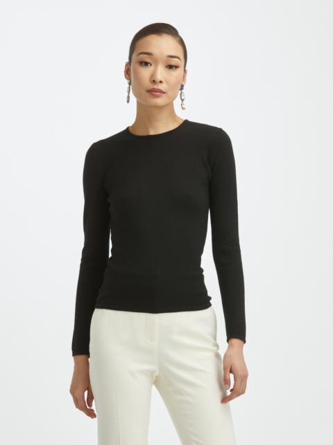 CASHMERE SILK CREWNECK PULLOVER