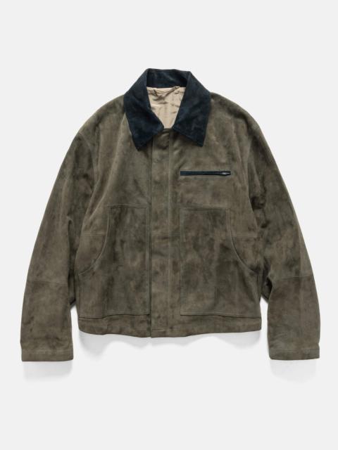 Goat Suede Work Jacket Khaki