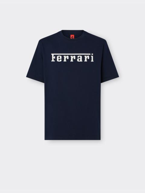 Cotton T-shirt with Ferrari logo
