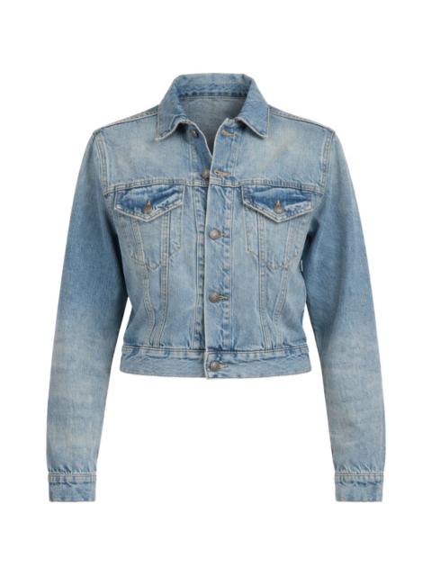 buttoned denim jacket