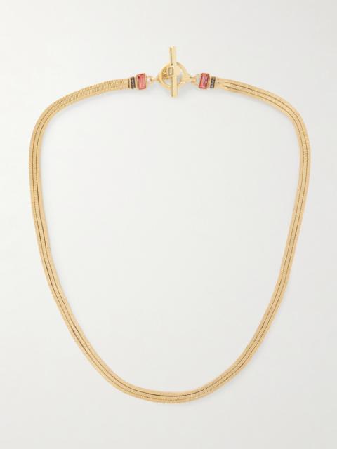 The Slinky Gold-tone Crystal Necklace