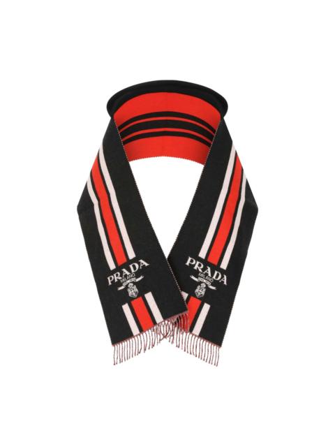 striped logo scarf