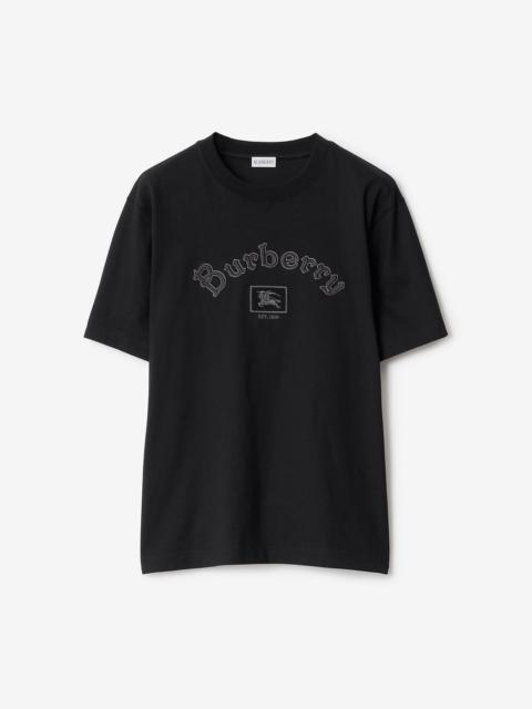 Gothic Logo Cotton T-shirt