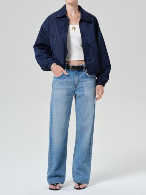 Bubble Hem Bomber Jacket
In Navy