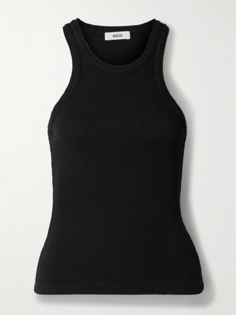 Rayne Ribbed Stretch Organic Cotton And Lyocell-blend Jersey Tank