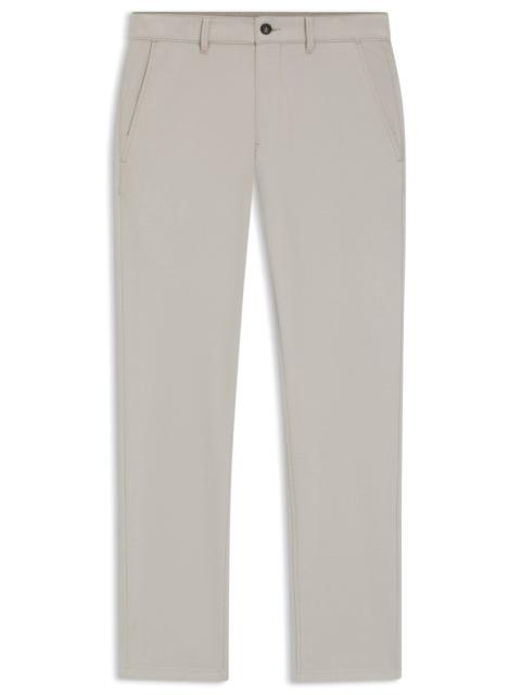 PATTERNED SLIM-FIT TROUSERS IN STRETCH FABRIC
