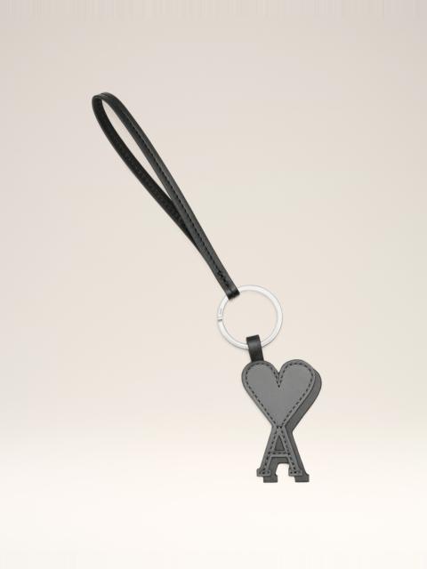 BLACK LEATHER AMI DE COEUR KEYRING