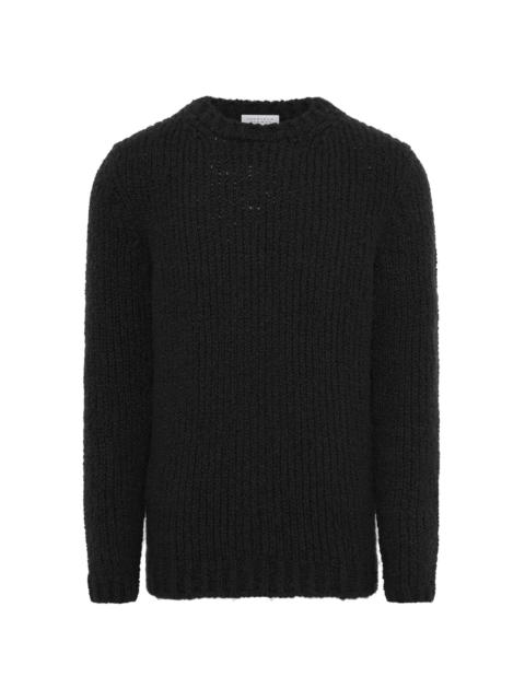 Typhon Knit Sweater in Black Cashmere Boucle