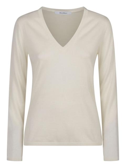 V-neck long-sleeve top