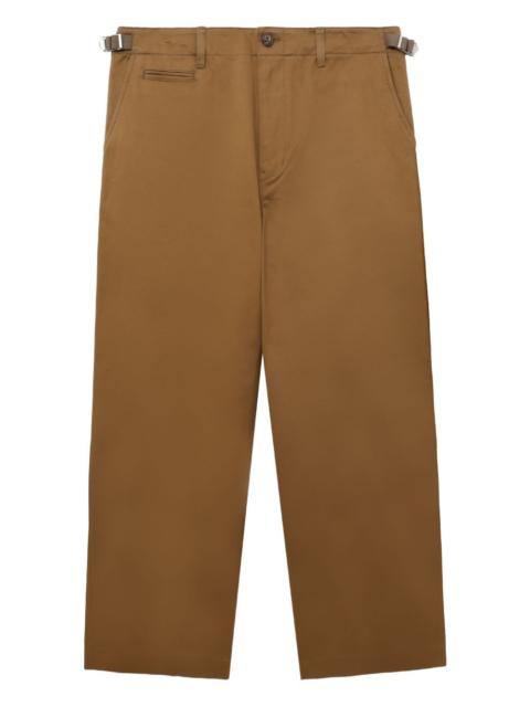 belt-detail wide-leg trousers