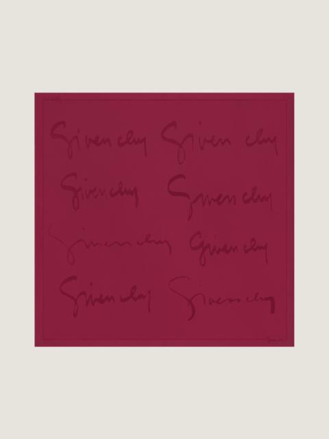 SQUARE IN SILK JACQUARD WITH GIVENCHY SIGNATURE